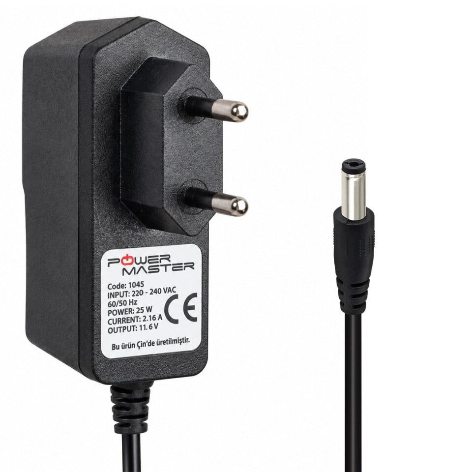 Powermaster 11.6V-2.16A Plastik Kasa Verifone Yazar Kasa Pos Cihazı Adaptör 5.5x2.5 Uç