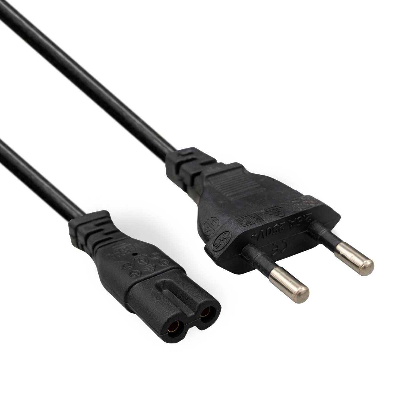 Ayt Siyah 1.5 Metre Teyp Fişi Cereyan Kablosu 220 Volt Teyp Radyo Elektrik Kablosu 2x0.75