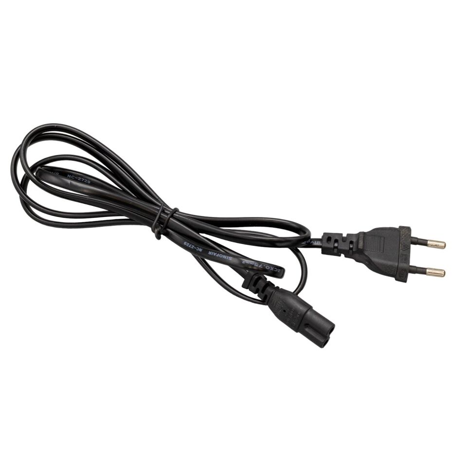 Ayt Siyah 1.5 Metre Teyp Fişi Cereyan Kablosu 220 Volt Teyp Radyo Elektrik Kablosu 2x0.75