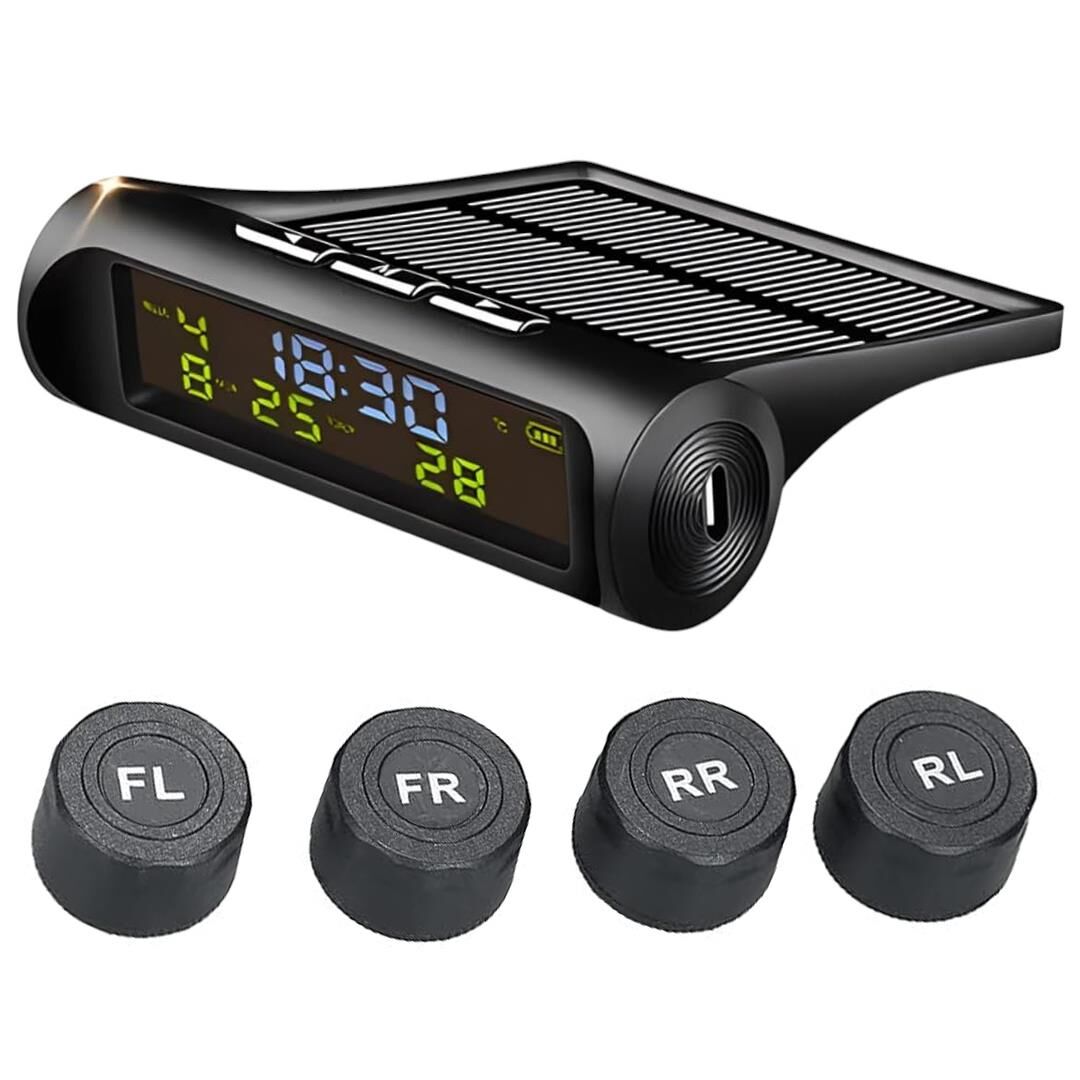 Ayt Powermaster PM-26964 Solar DC 5V Araç Lastik Basınç Ölçme İzleme Sistemi Oto Lastik Basınç Göstergesi