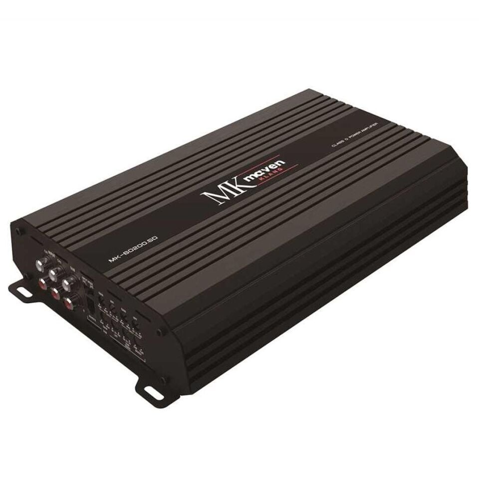 MK Maven Klang MK-60200.5D Stereo 5 Kanallı 4X180w + 200W RMS Subwoofer Bass Kontrollü Class D Oto Amfisi (Amplifikatör)