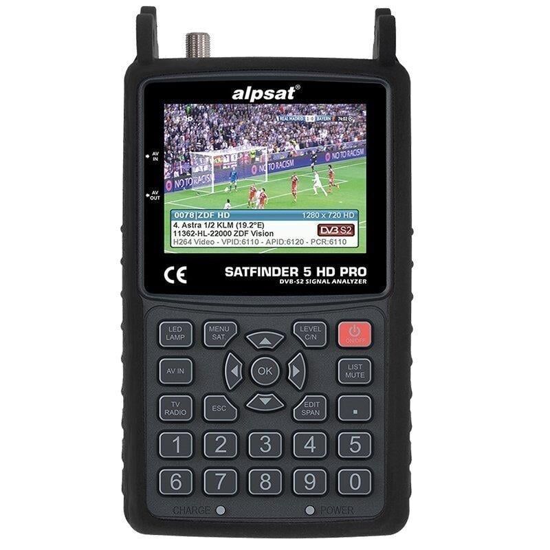 Ayt Alpsat 5 HD Pro Görüntülü Uydu Yön Bulucu Satfinder 5 Ahd Tvı Cvı Test Cihazı