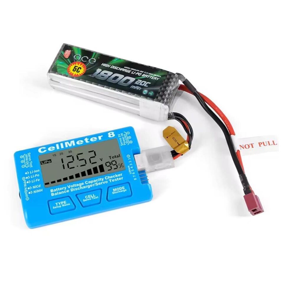 Ayt Powermaster PM-26959 Pil Kapasite Voltaj Test Cihazı RC 1-8S Lipo Lityum NIMH Polimer Pil Doluluk Göstergesi Aleti