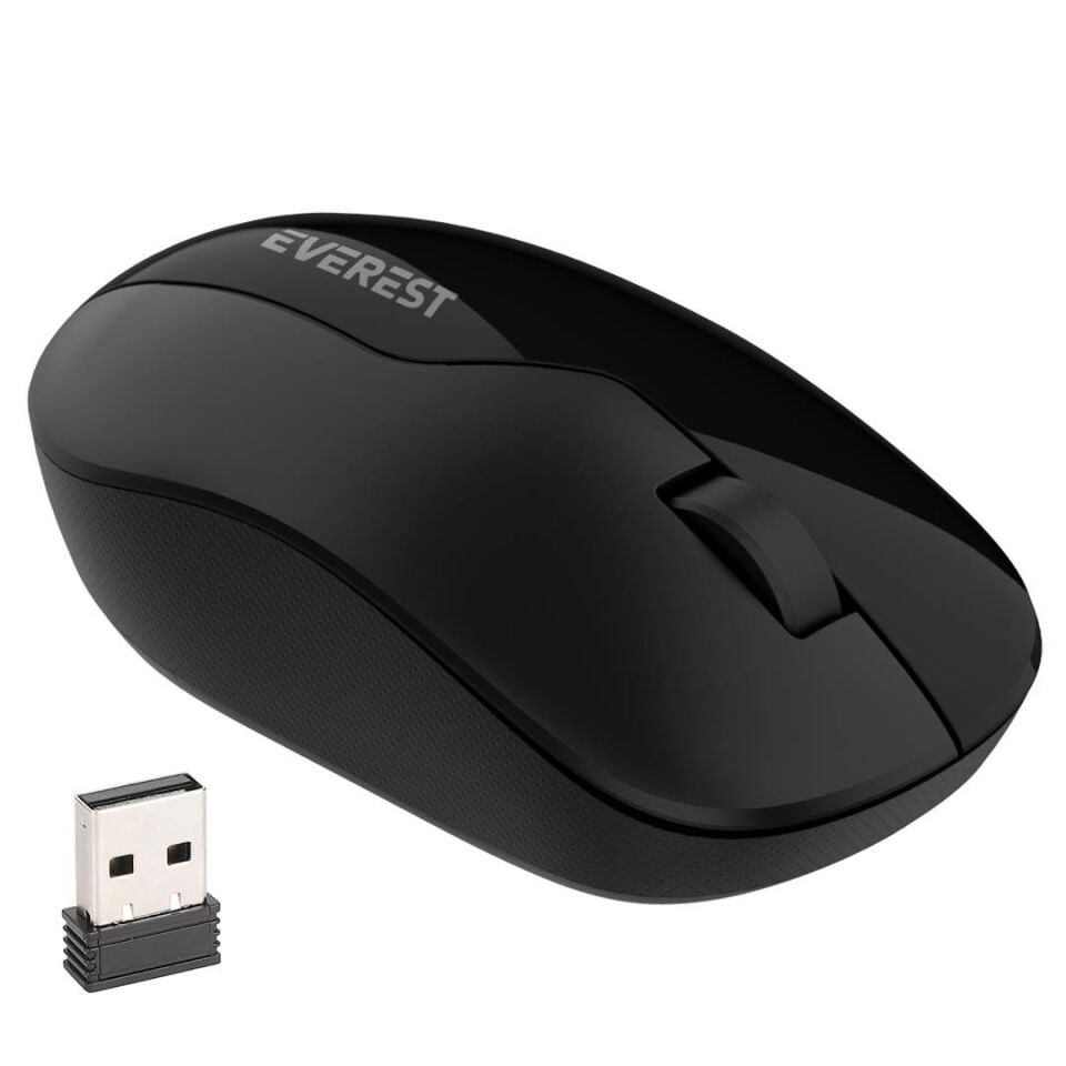 Everest SMW-973 USB Siyah 2.4Ghz 1200DPI Kablosuz Optik Mouse 5 Metre Menzilli