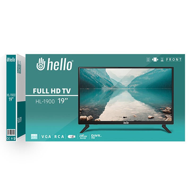 Ayt Hello Hl-1900 19 İnç 48 Ekran Full HD Lcd Led TV Monitör 12-24-220V Ev Ofis Araba Otobüs Tır İçin Televizyon