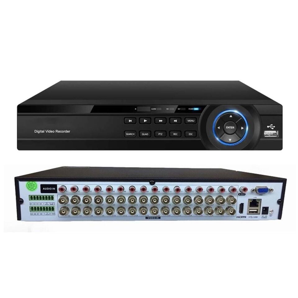 Ayt Drk Ahd 1132 5 MP Metal Kasa 32 Kanal Dvr Kayıt Kayıt Cihazı 5 İn1 32 Li Güvenlik Kamerası Kayıt