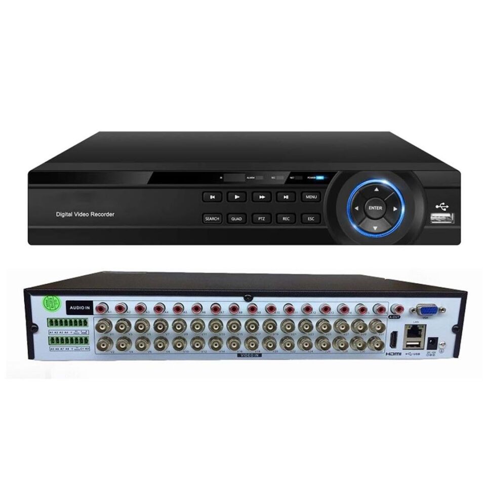 Ayt Drk Ahd 1132 5 MP Metal Kasa 32 Kanal Dvr Kayıt Kayıt Cihazı 5 İn1 32 Li Güvenlik Kamerası Kayıt