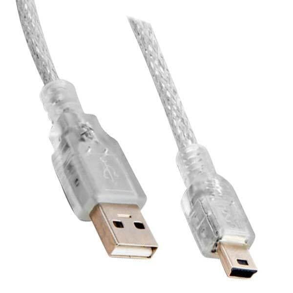 Ayt USB 2.0 Şeffaf 3 Metre Mini 5 Pin Kablo Oto Araç Navigasyon Kamera Soketli Şarj Kablosu