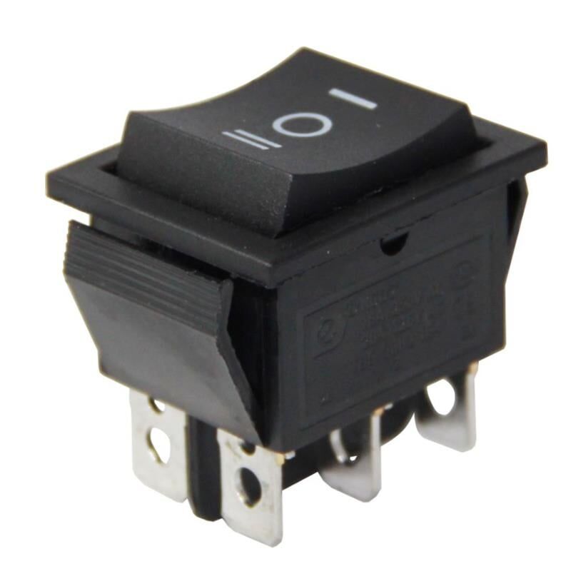 Ayt Geniş Işıksız 6 Pinli Yaylı Anahtar Mom Off Mom  Bas Çek Anahtar Düğme Ortada Sabit Kalan IC-110