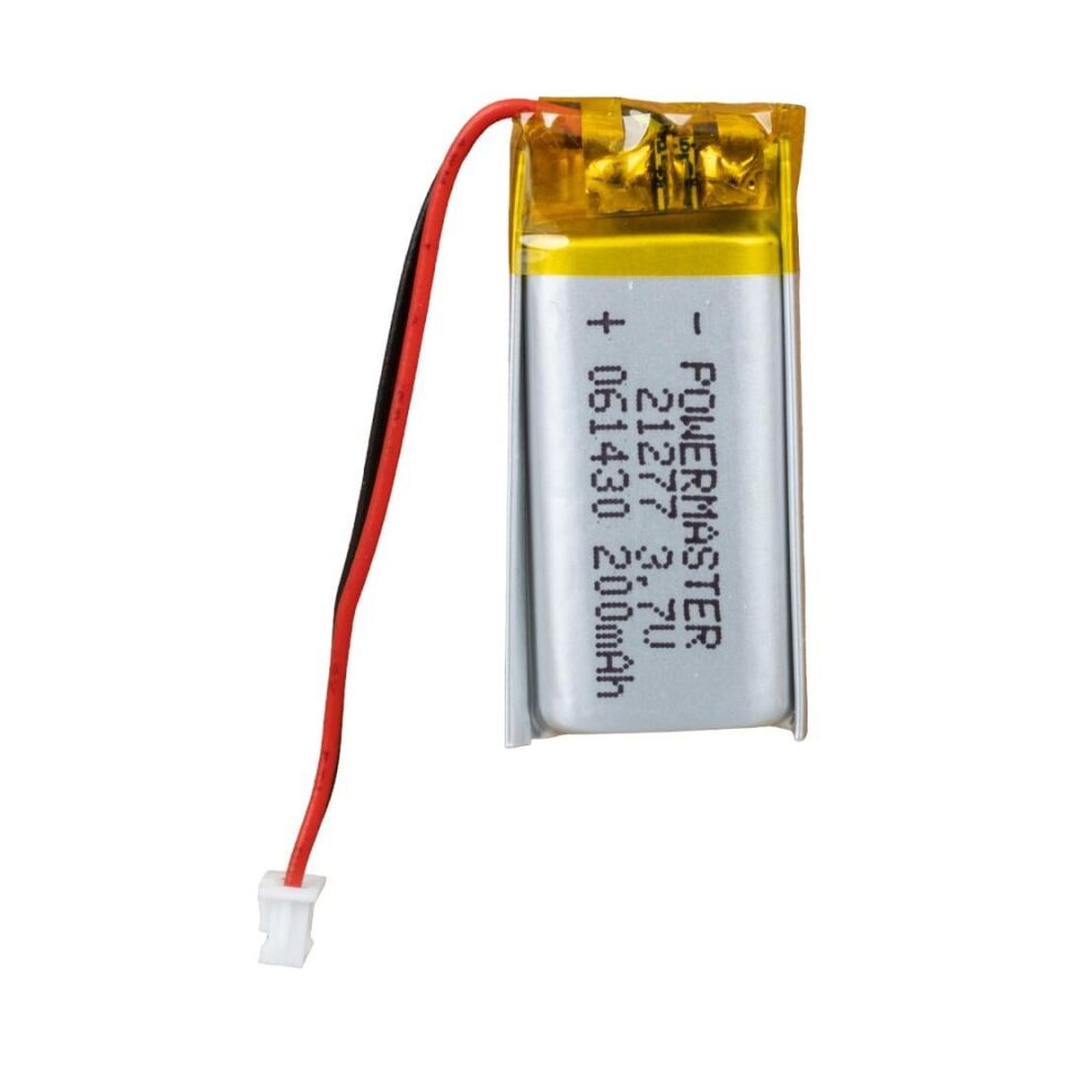 Powermaster 3.7 Volt 200 Mah Lityum Polimer Şarjlı Pil 6X14X30 mm Akıllı Saat Kulaklık Pili