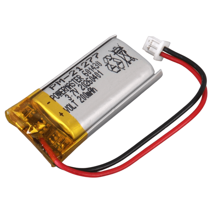 Powermaster 3.7 Volt 200 Mah Lityum Polimer Şarjlı Pil 6X14X30 mm Akıllı Saat Kulaklık Pili