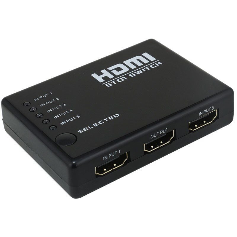 Powermaster 5 Giriş 1 Çıkış Hdmi Switch Toplayıcı Kumandalı Adaptörsüz