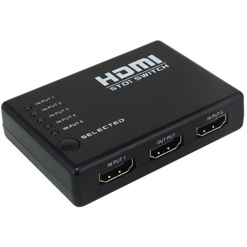 Powermaster 5 Giriş 1 Çıkış Hdmi Switch Toplayıcı Kumandalı Adaptörsüz