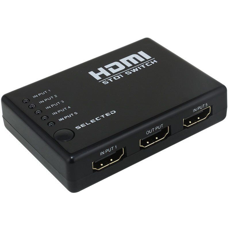 Powermaster 5 Giriş 1 Çıkış Hdmi Switch Toplayıcı Kumandalı Adaptörsüz