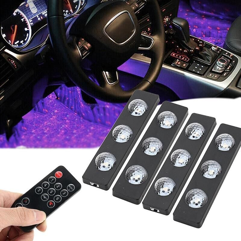 Sunup SN-22216 Araç Kabin İçi 7 Renk RGB Müzik Sensörlü Yıldız LED Ambiyans Aydınlatma Seti