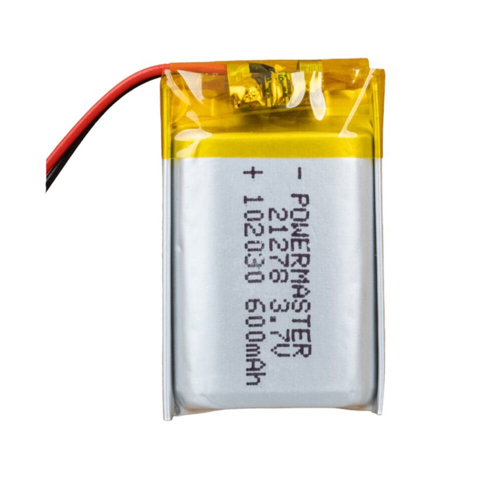 Powermaster 3.7 Volt 600 Mah Lityum Polimer Şarjlı Pil 10X20X30 mm Akıllı Saat Kulaklık Pili