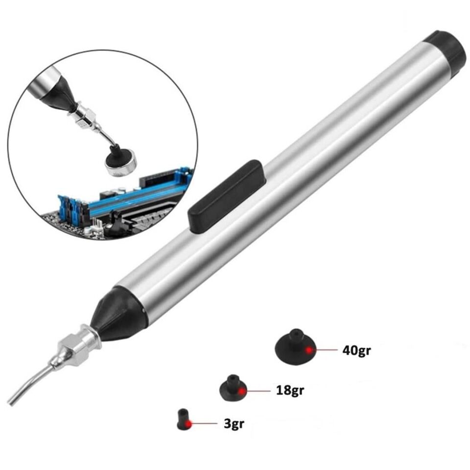 Powermaster PM-24806 IC Smd Hassas Malzeme Tutucu Taşıyıcı Entegre Vakum Kalemi (3 Farklı Silikon)