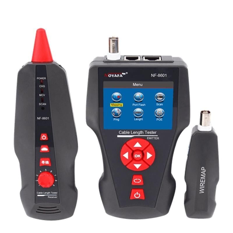 Ayt Noyafa NF-8601 Kablo Test Ve Uzunluk Ölçüm Cihazı Ethernet Telefon İnternet Kablosu Aleti Ağ Kabloları Poe Test