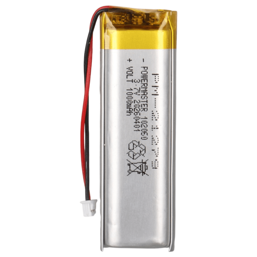Powermaster 3.7 Volt 1200 Mah Lityum Polimer Şarjlı Pil 10X20X60 mm Akıllı Saat Kulaklık Pili