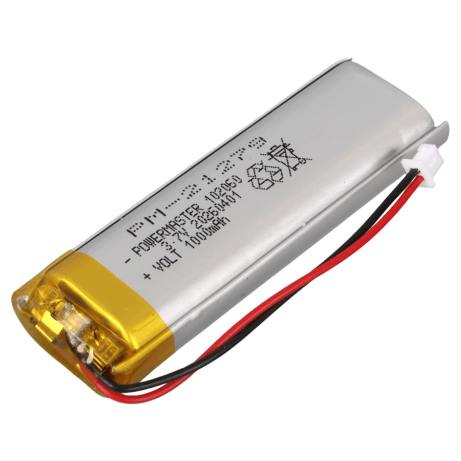 Powermaster 3.7 Volt 1200 Mah Lityum Polimer Şarjlı Pil 10X20X60 mm Akıllı Saat Kulaklık Pili