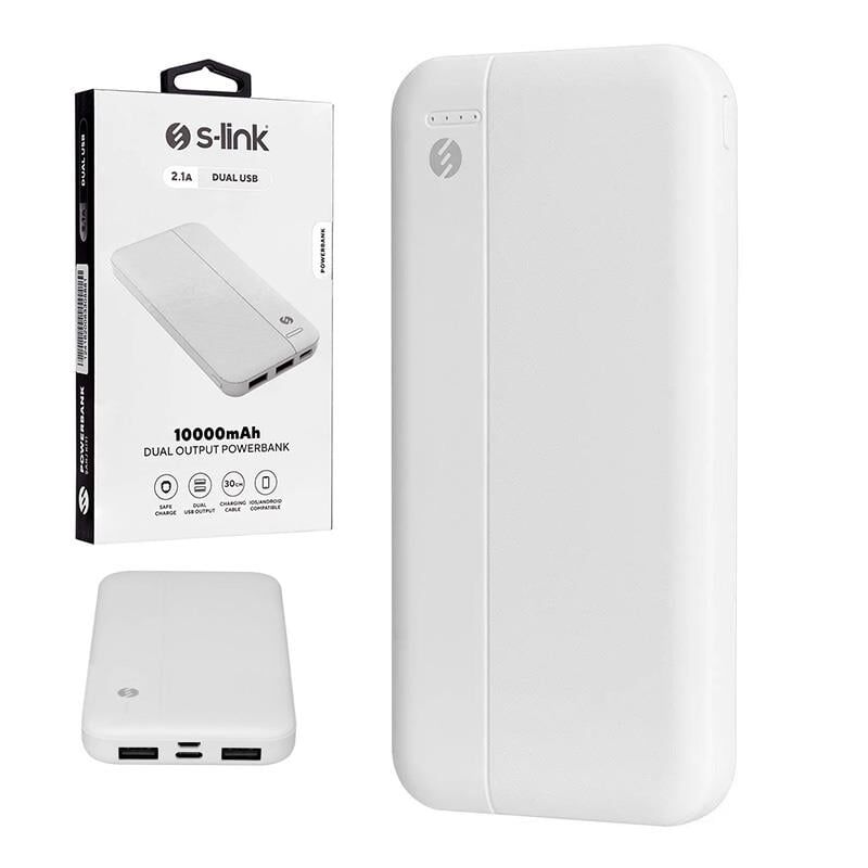 S-link İP-G10N Beyaz Micro Type C Girişli 10000 Mah Taşınabilir Şarj Cihazı PowerBank