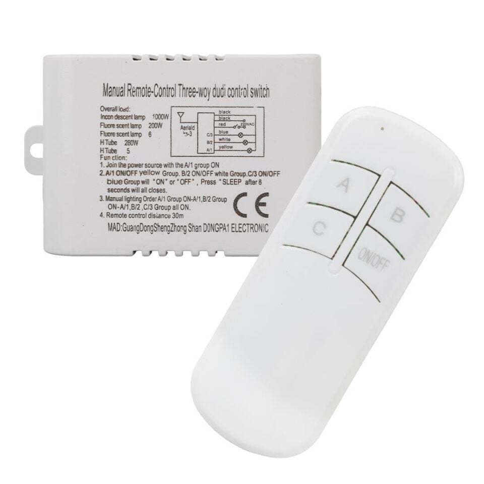 Ayt 4 Fonksiyonlu Avize Kumandası 3 Lü 220 Volt Uzaktan Kumandalı