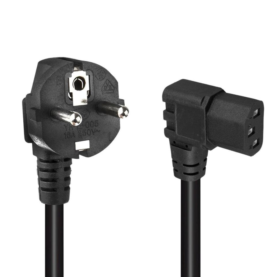 Ayt İntercom İc-268 3 X 0 7.5 Mm Power Kablo L Erkek L Dişi Power Kablosu Monitör Bilgisayar Pc Elektirik Kablosu