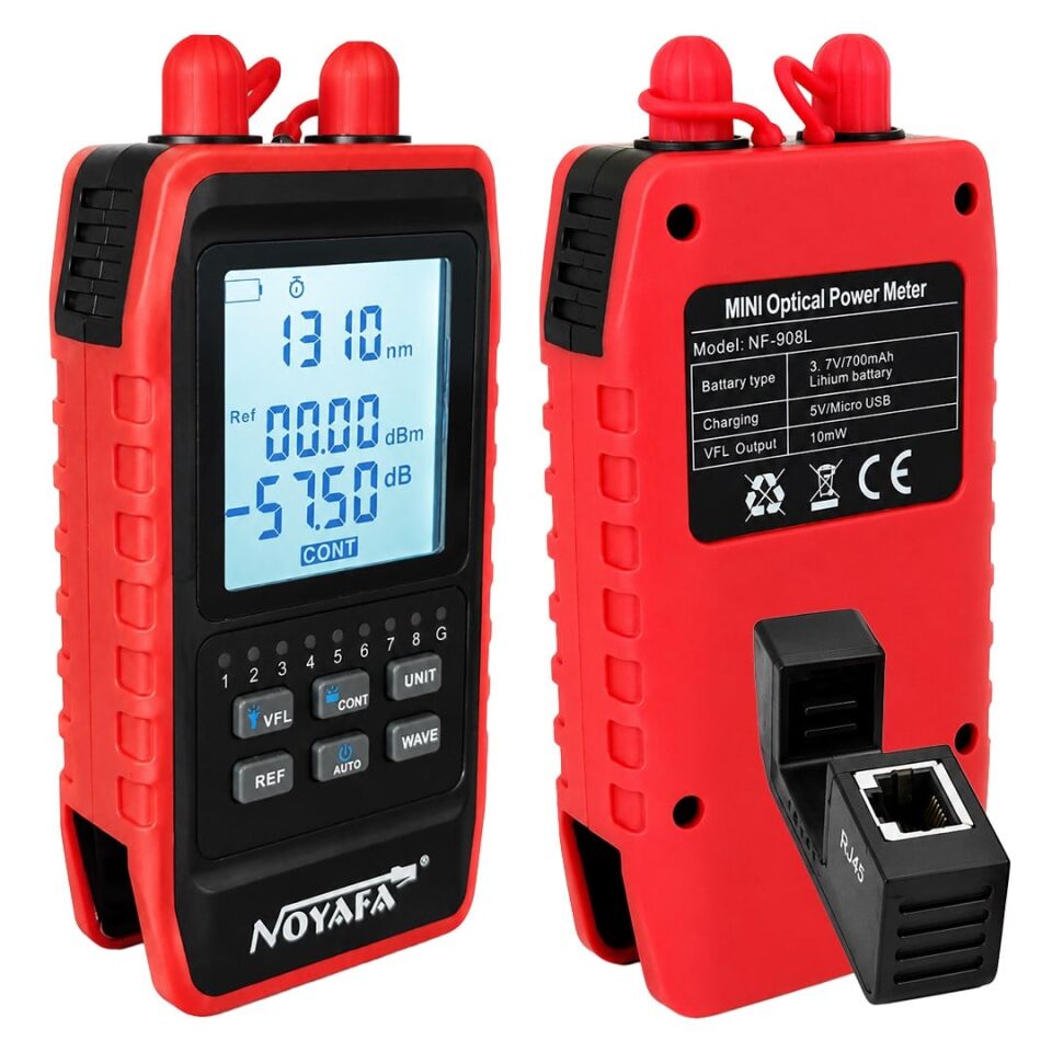 Ayt Noyafa NF-908 Fiber Optik Ölçer Fiber İnternet Ethernet Test Cihazı Ölçüm Aleti