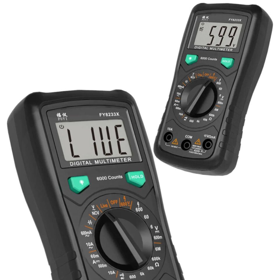 Powermaster FY8233X Digital Multimetre Ölçü Aleti AC DC Direnç Dijital Ölçüm Cihazı