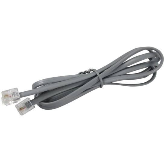 Powermaster PM-1277 Telefon Hat Kablosu Hazır 1.5 Metre 6P/2C Jack Soketleri Takılı Sabit Hat Telefon Kablosu