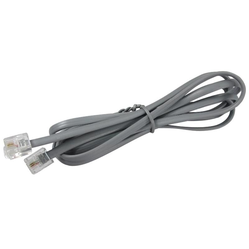 Powermaster PM-1277 Telefon Hat Kablosu Hazır 1.5 Metre 6P/2C Jack Soketleri Takılı Sabit Hat Telefon Kablosu