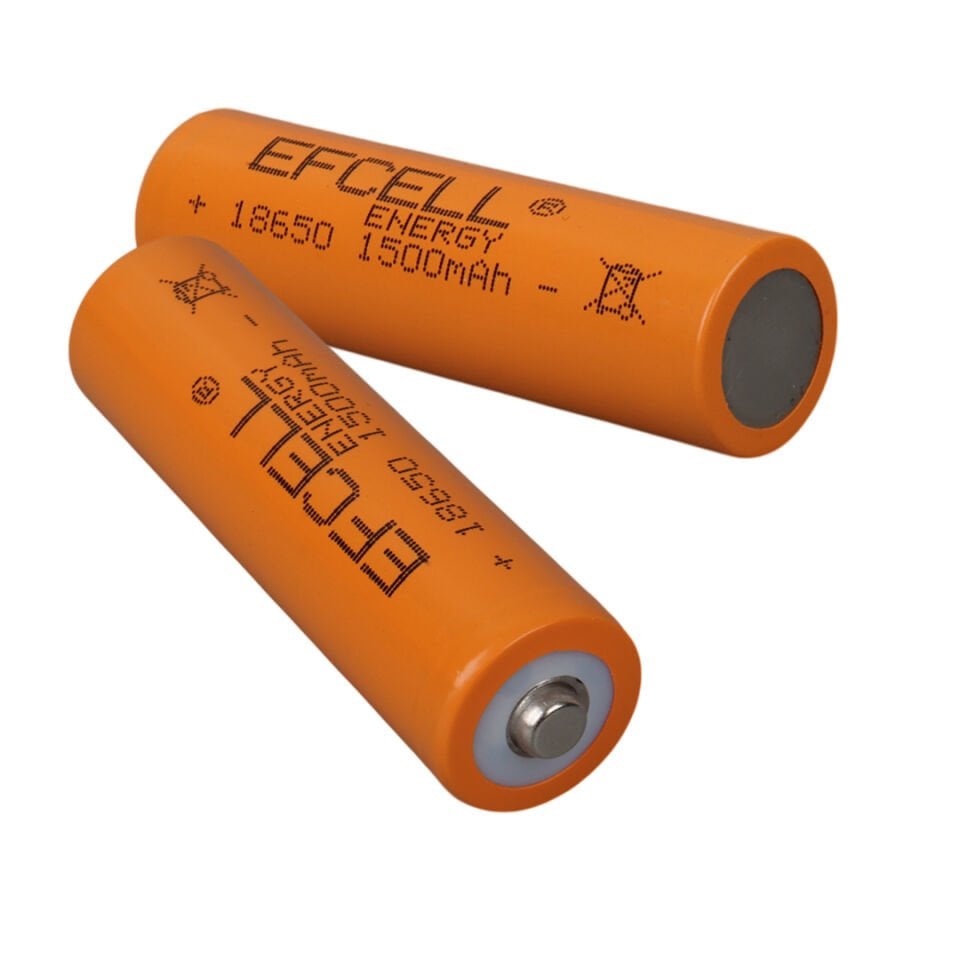 Ayt Efcell 3.7 Volt 1200 Mah Şarj Edilebilir Li-İon 18650 Başlıklı Pil Şarjlı Pil