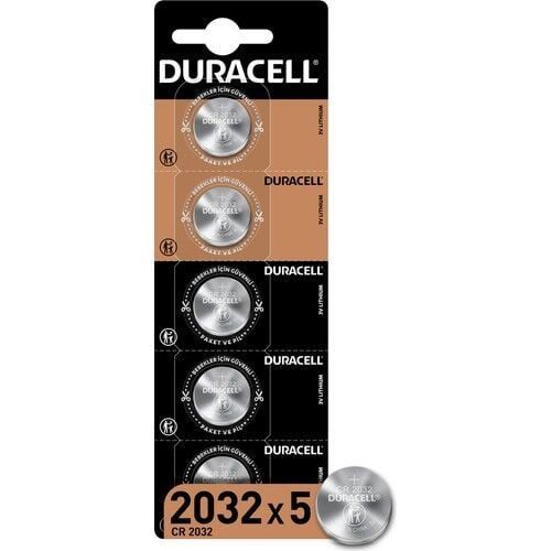 Duracell CR2032 Lityum Düğme Pil (5'Li Paket)