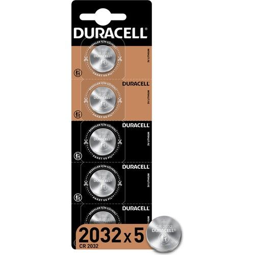 Duracell CR2032 Lityum Düğme Pil (5'Li Paket)