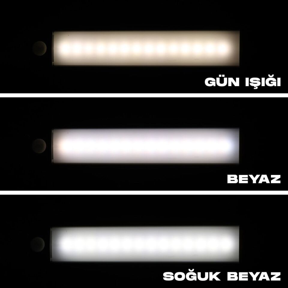Powermaster SD-333 USB'li Şarjlı Hareket Sensörlü 23 Cm Ledli Lamba Aydınlatma