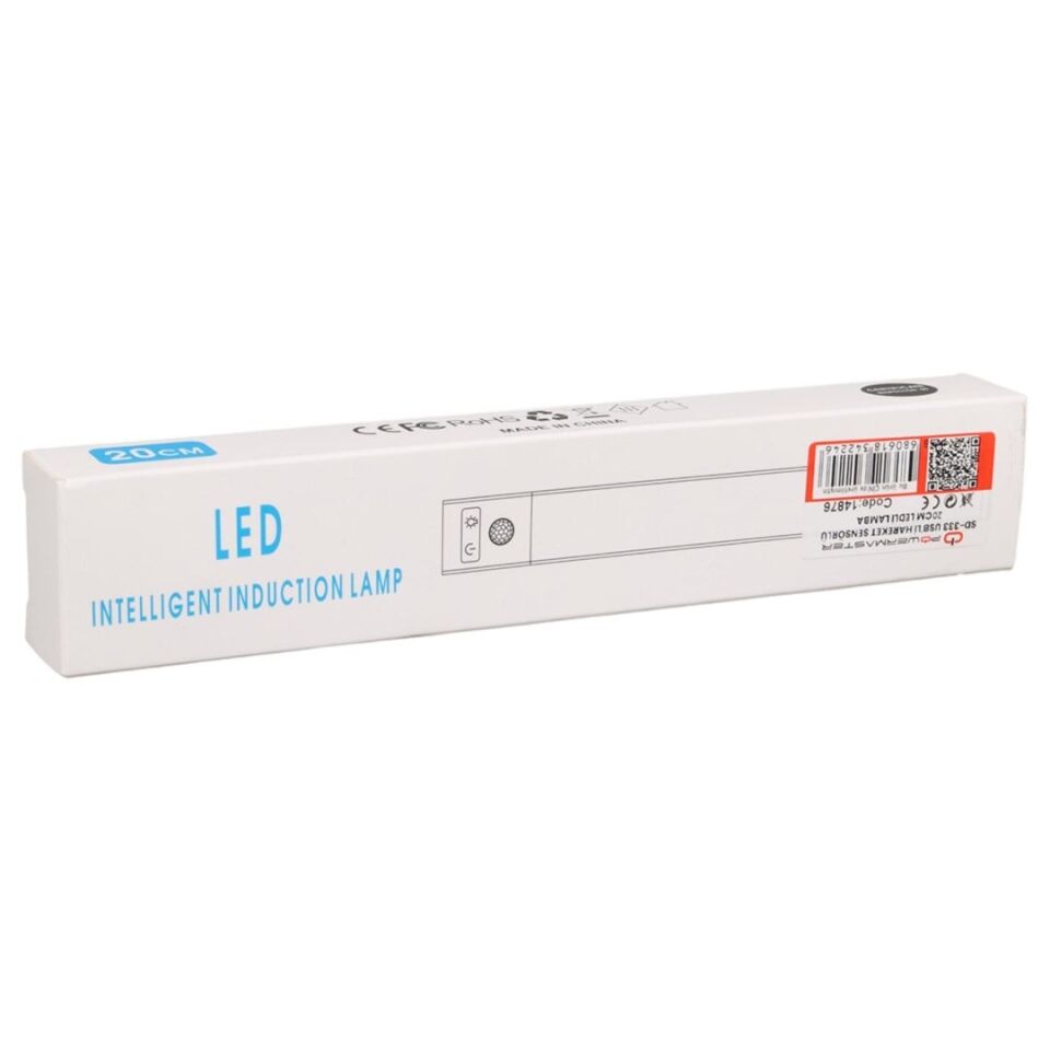 Powermaster SD-333 USB'li Şarjlı Hareket Sensörlü 23 Cm Ledli Lamba Aydınlatma