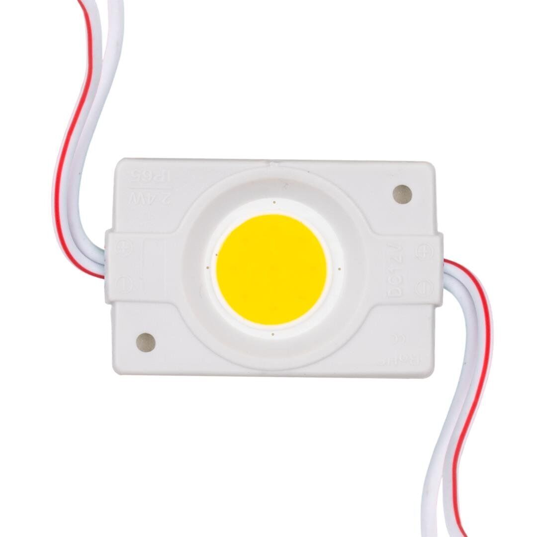 Ayt Powermaster Cob Modül Led 12 Volt 2.4 Watt Gün Işığı Kablolu 40x22 Mm Led Aydınlatma