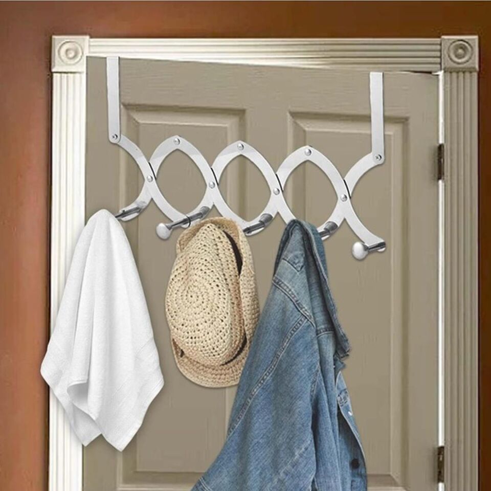 Ayt Sunup SN-24904 Çok Fonksiyonlu 5 Kancalı Katlanabilir Askılık Kapı Arkası Mutfak Banyo Askılığı