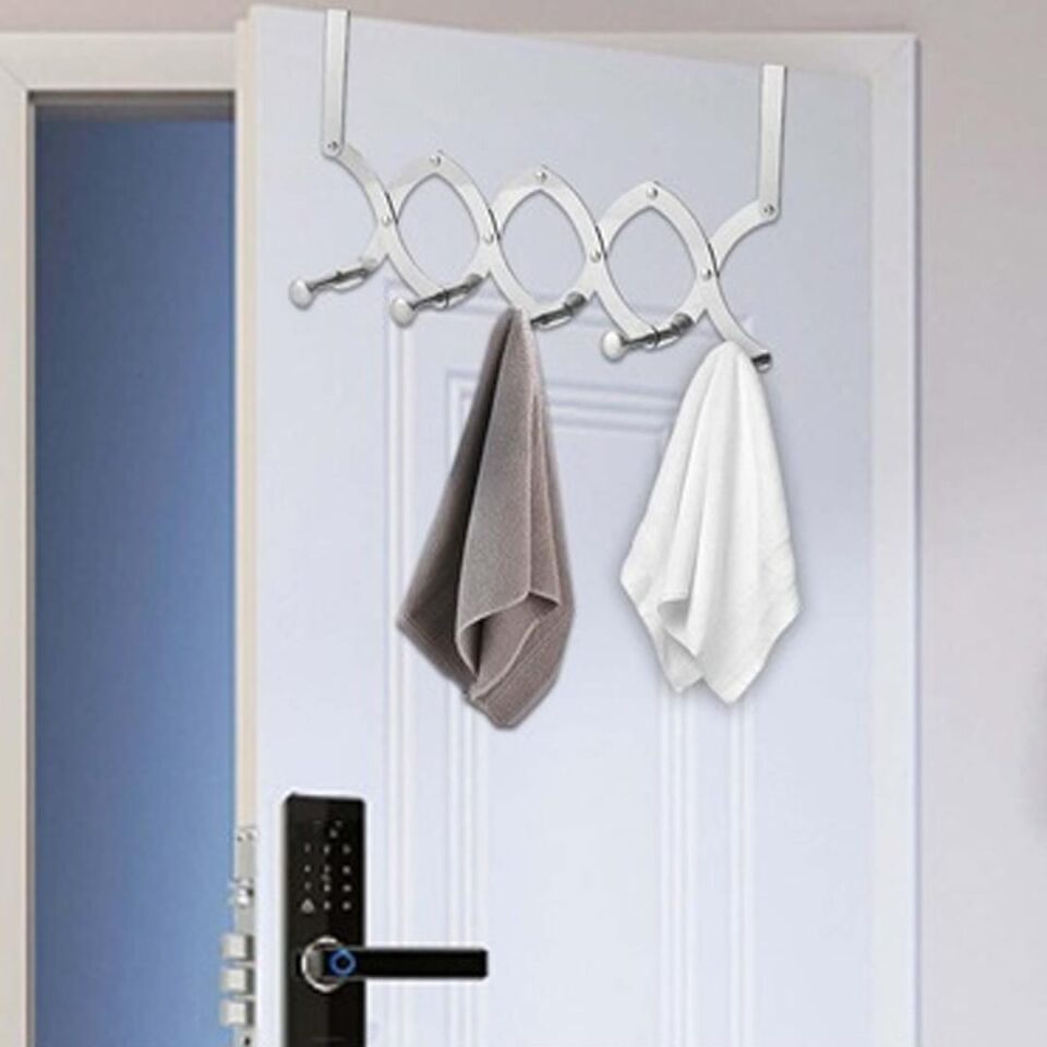 Ayt Sunup SN-24904 Çok Fonksiyonlu 5 Kancalı Katlanabilir Askılık Kapı Arkası Mutfak Banyo Askılığı