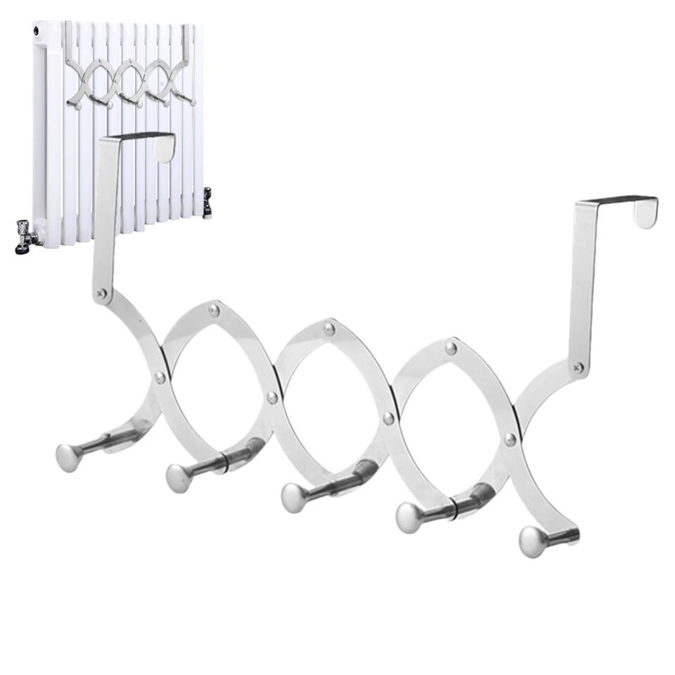 Ayt Sunup SN-24904 Çok Fonksiyonlu 5 Kancalı Katlanabilir Askılık Kapı Arkası Mutfak Banyo Askılığı