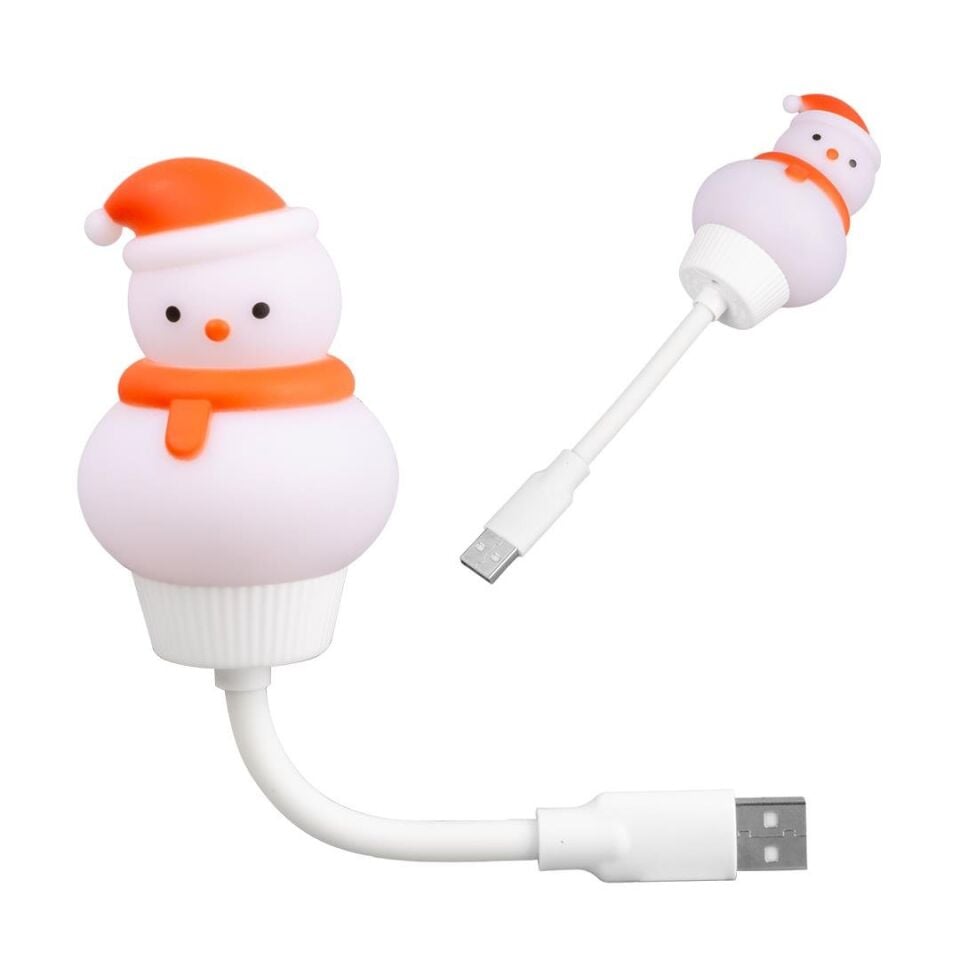 Powermaster Esnek USB li Bebek Çocuk Odası Gece Lambası Sarı Işık Taşınabilir