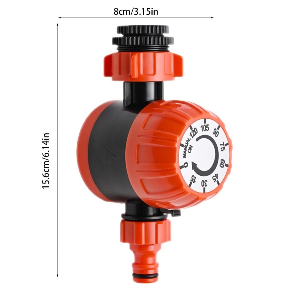 Sunup SN-29309 Mekanik Bahçe Musluk Sulama Zamanlayıcısı 120 Dakika Hassas Ayarlı Manuel Kontrol