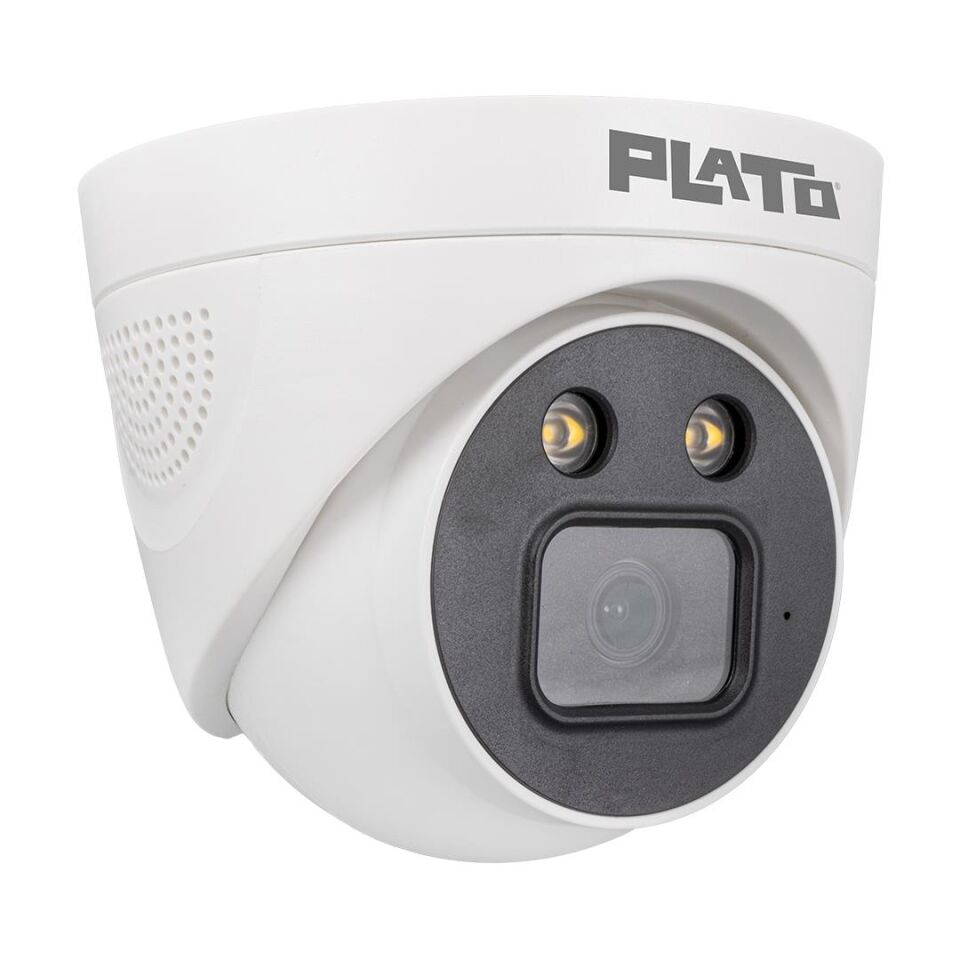 Plato PL-22996 5MP Color Mikrofonlu Ses Kayıtlı 3.6 mm 2 Atom LED AHD Dome Kamera Güvenlik Kamerası Gece Görüşlü