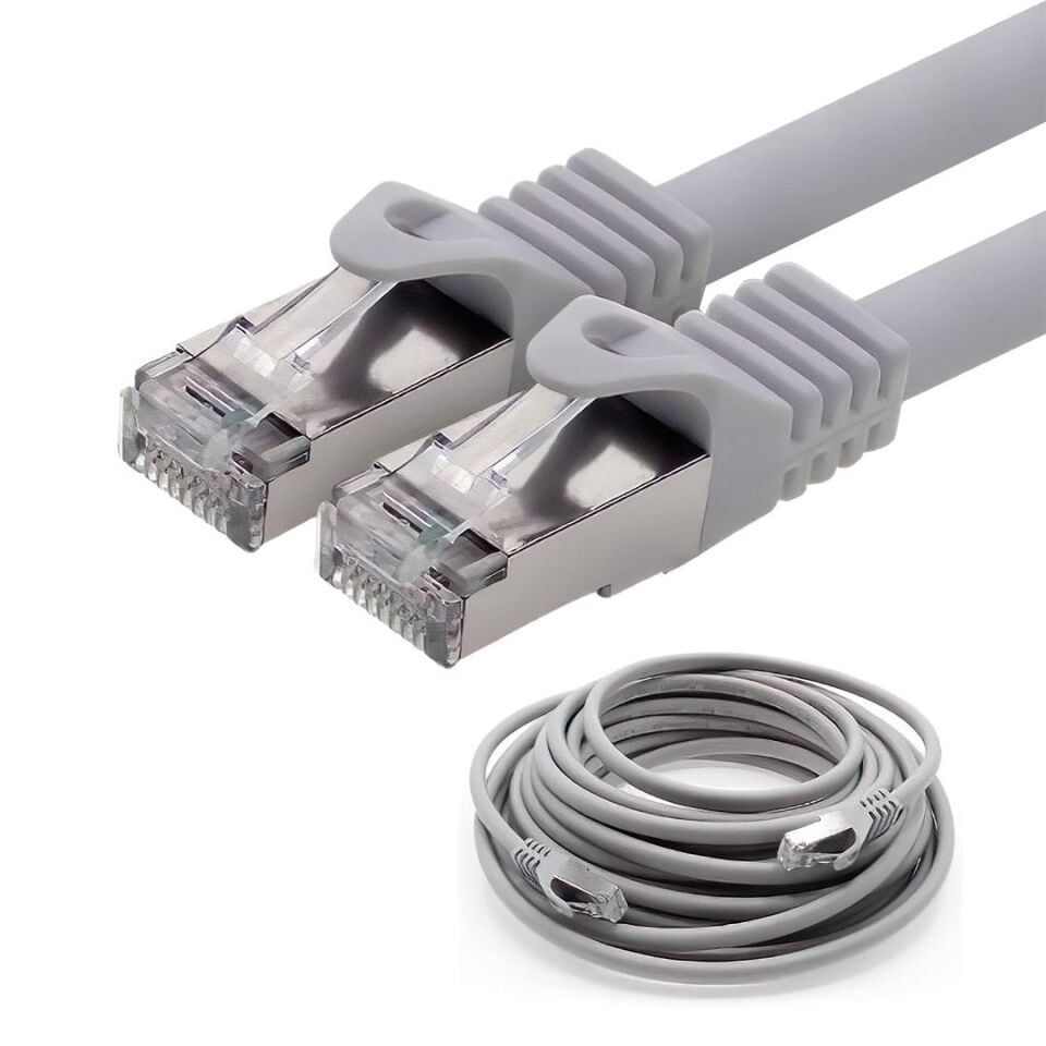 Powermaster İnternet Kablosu 3 Metre Cat7 Ethernet Kablosu Rj45 23 Awg Soket Jackları Takılı Hazır Kablo