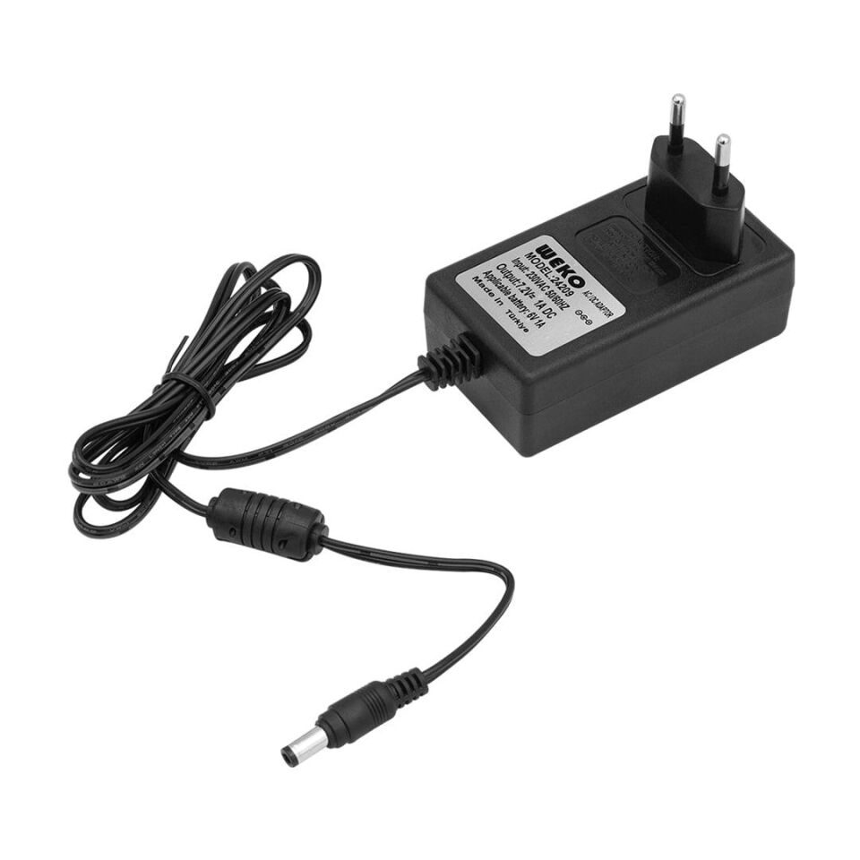 Weko 7.2 Volt 1 Amper 5.5x2.5mm Uçlu Adaptör Priz Tipi Jack Girişli Adaptör 7.2V-1A