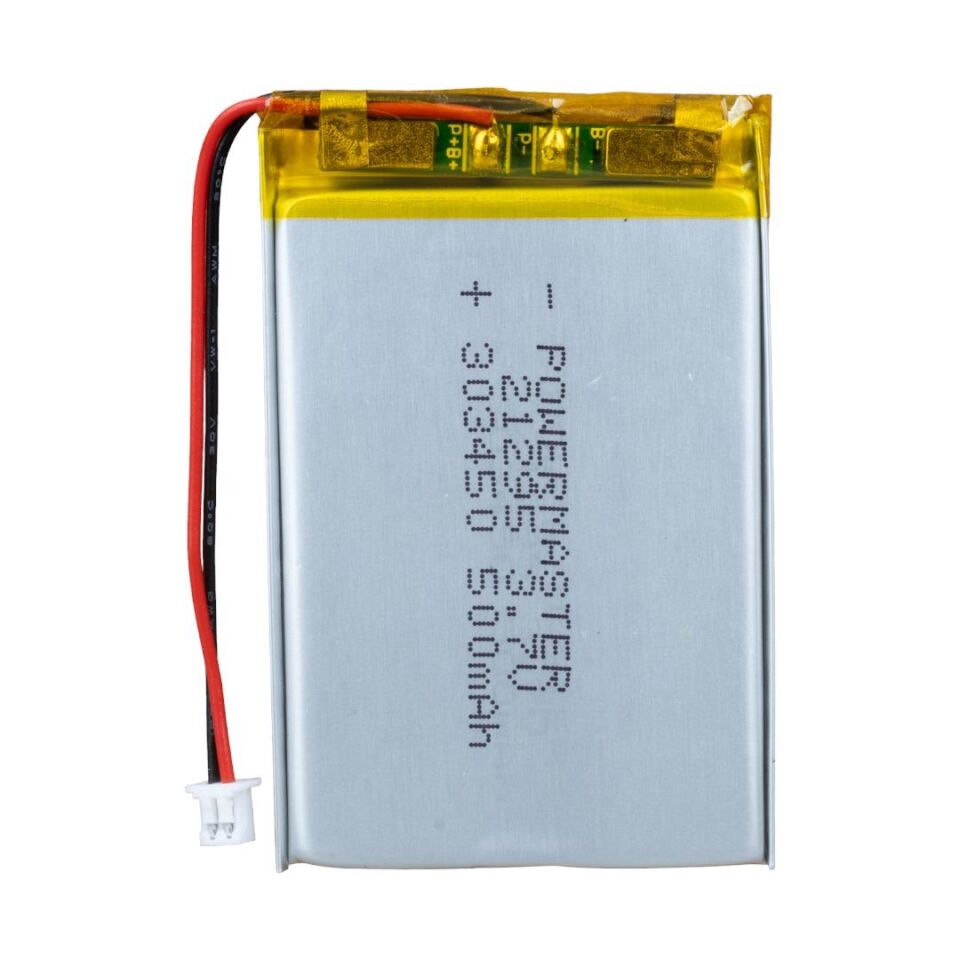 Powermaster 3.7 Volt 500 Mah Lityum Polimer Şarjlı Pil 3X34X50 mm Akıllı Saat Kulaklık Pili