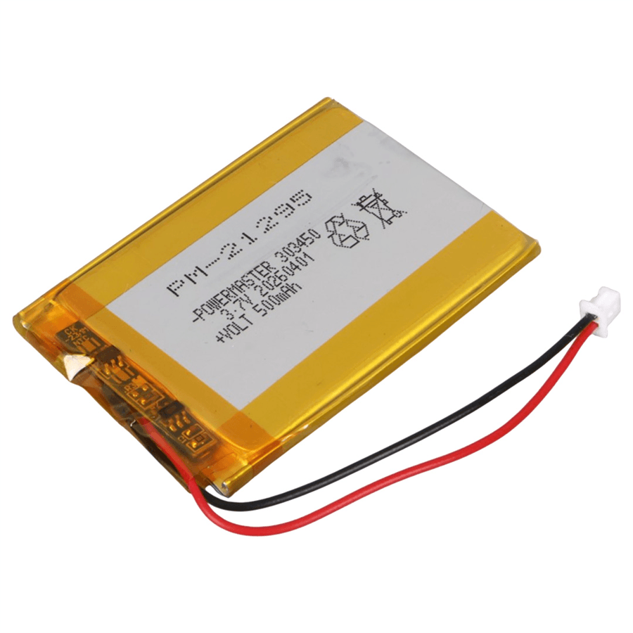 Powermaster 3.7 Volt 500 Mah Lityum Polimer Şarjlı Pil 3X34X50 mm Akıllı Saat Kulaklık Pili