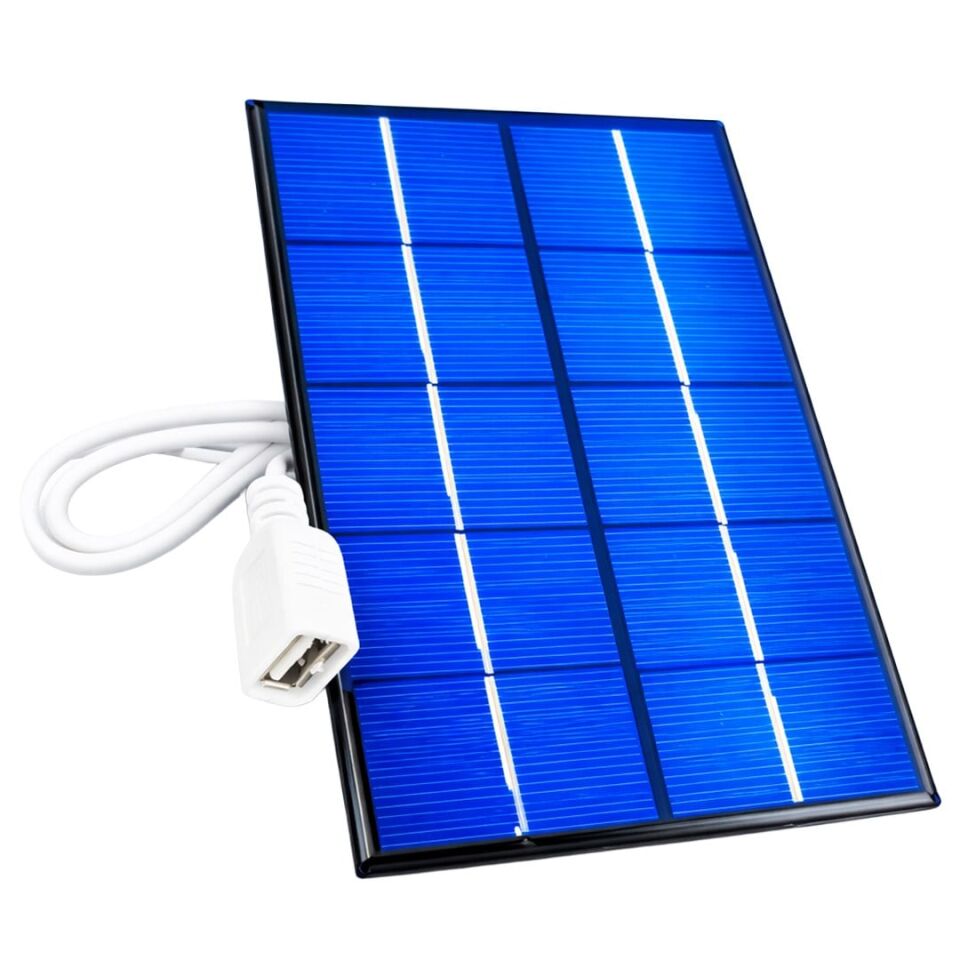 Powermaster PM-24920 USB Çıkışlı 5 Watt Solar Güneş Enerji Paneli Dişi Usb Çıkışlı
