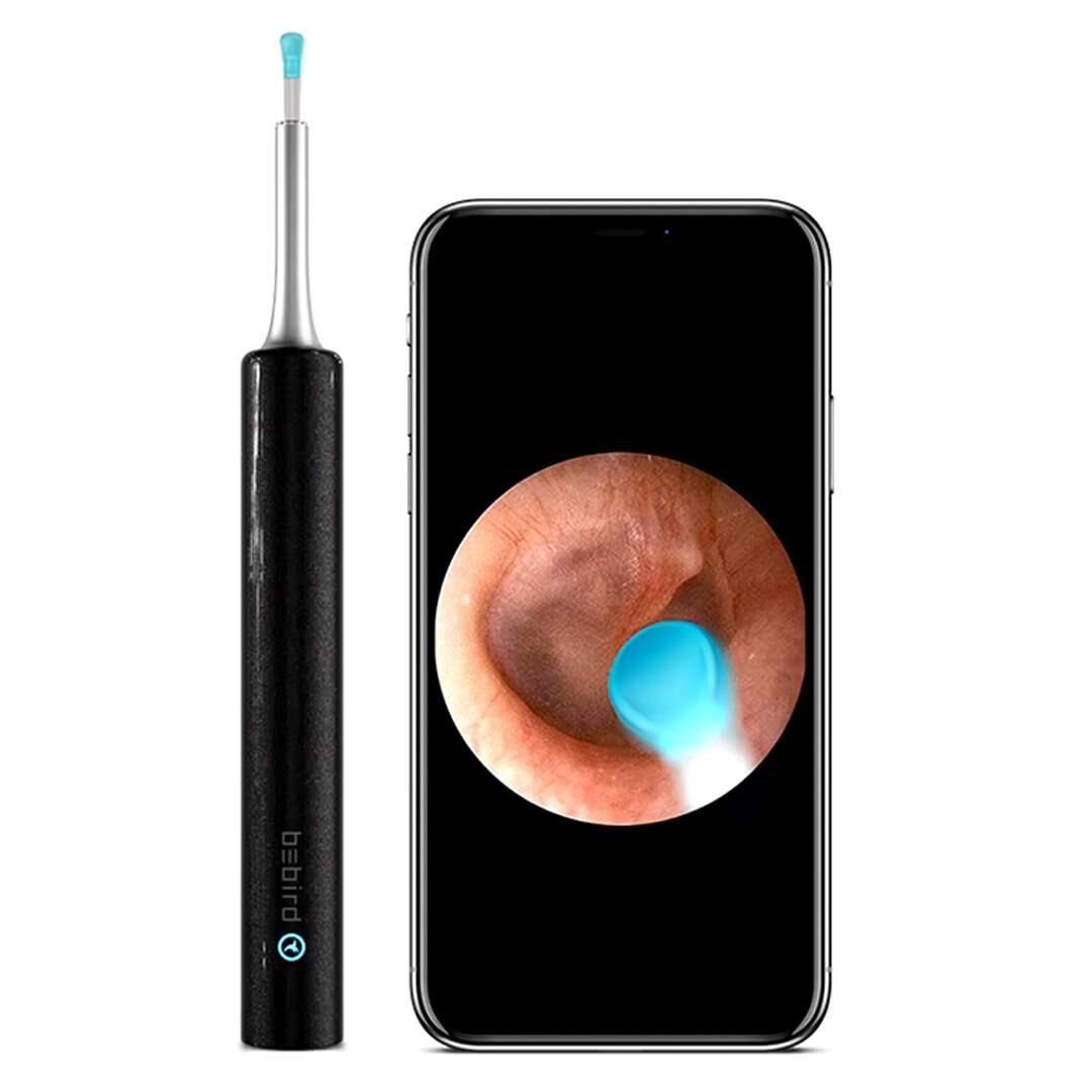 Ayt T5 5 MP Kamera 3.5mm Lens Şarjlı Wifi Görüntülü Kulak Temizleyici Siyah Renk Endoskopik Kulak Temizleyici