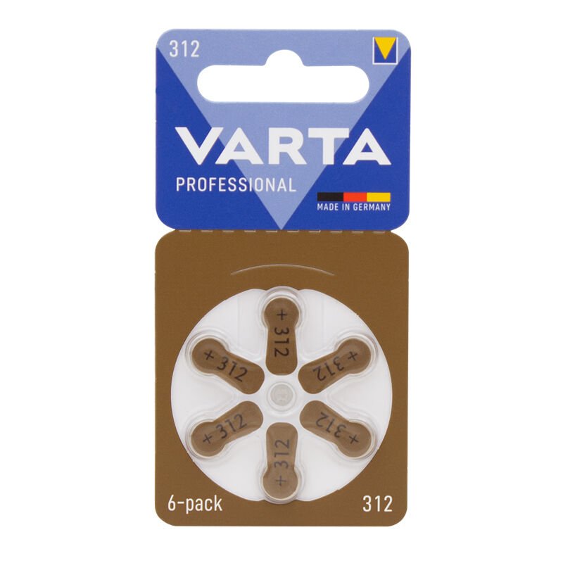 Varta 312 Numara Kulaklık İşitme Cihazı Pili 6 lı Paket En İyi İşitma Cihazı Makinası Pili